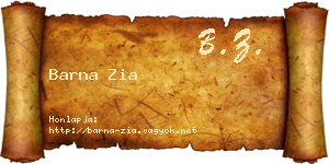 Barna Zia névjegykártya